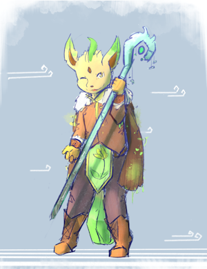 Leaf as a druid, by Fisk