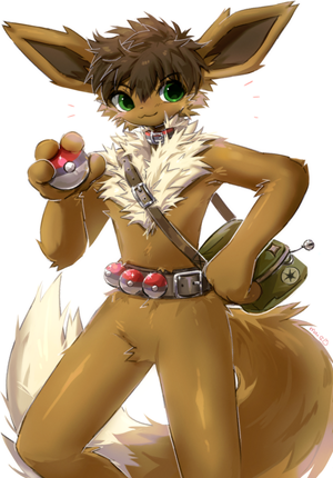 Vee as a Pokemon trainer, by maimoonrabbit